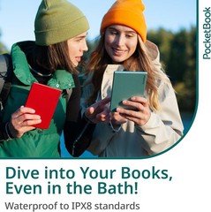 PocketBook Verse Pro E-Reader Waterproof, 6” E-Ink Carta™ HD Touchscreen, Azure