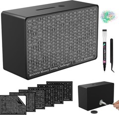 Wooden Money Saving Box, Cash Vault Savings Box for $10000 $5000 $3000 $1000 …