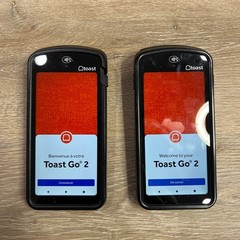 Toast Go 2 Handheld POS Terminal Lot of 2 Restaurant Payment Device Black