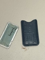 Fedway Account Plate Addressograph Credit Leather Metal Parsons