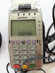 Lot of 3 Verifone VX520 & Pax S300 Credit Card Machine Terminal Readers Power On