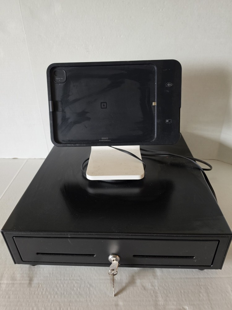 Toast Flex POS Terminal Station Bundle with Keyed Cash Drawer Black
