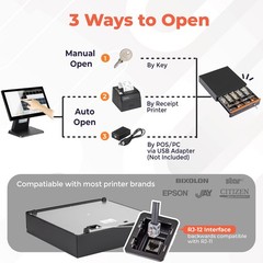 Volcora Cash Register Drawer For Point Of Pos System Round Corners 16 Removable