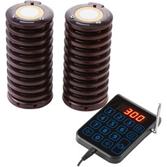 VEVOR 20+1 Pagers Restaurant Pager System Wireless Food Service 24h Standby Time