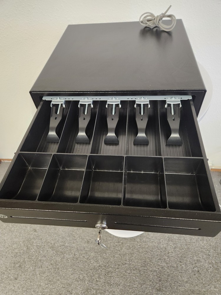 HP POS Cash Drawer – 24V Black NEW OPEN BOX FREE SHIPPING