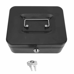 7.87″x 6.30″x 3.54″ Medium Cash Box with Combination Lock and Slot, Double La…