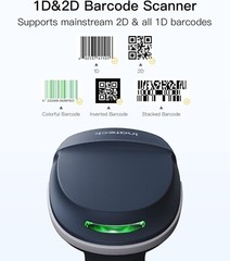 2D Wireless QR Barcode Scanner 3 in 1 Reader Screen Scanning Smart Stand BCST-54