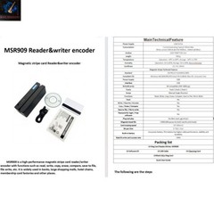 A MSR909BT USB HiCo&LoCo Magnetic Stripe CardReader Writer 3-Track Programmable