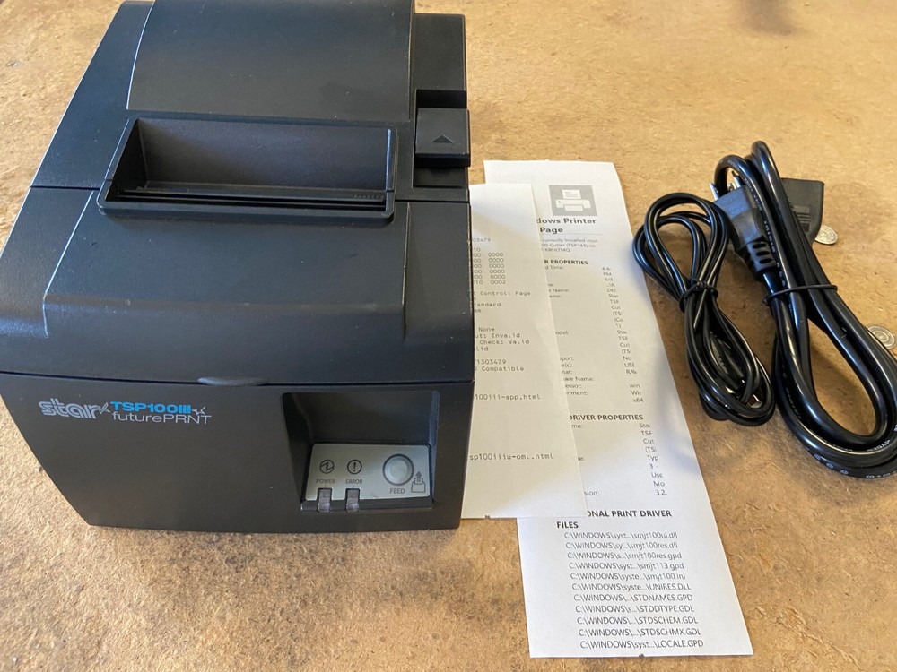 Star TSP100III TSP143IIIU FuturePRNT Thermal Receipt Printer USB Square Stand