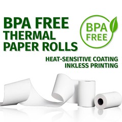 10 Rolls 3 1/8″ x 230′ Thermal Paper POS Cash Registers Receipt Paper Roll 80mm