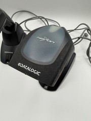 2 x Datalogic Heron D130 Black Handheld Barcode Scanner with Stand WORKS!