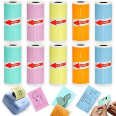 10 Rolls Colorful Mini Thermal Printer Paper Refill for Most Mini Printers, 5…