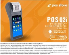 POS PDA Q2i Receipt Printer 58mm High Speed Thermal Printer w/ Android 11, 5.5″