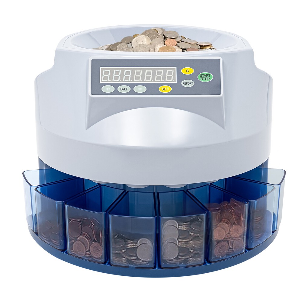 Digital Automatic Coin Counter & Sorter Machine 110V