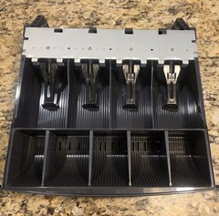 Sharp XE-A106 Cash Register Drawer with key & Change Insert
