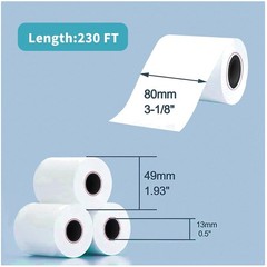Clear 32 Rolls Thermal Receipt Paper 3-1/8 x 230ft