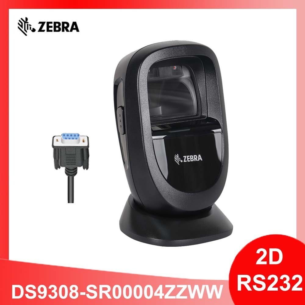 Zebra DS9308-SR00004ZZWW 1/2D Desktop Handsfree Barcode Scanner with RS232 Cable