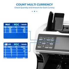 MUNBYN Money Bill Cash Counter Currency Counting Counterfeit Detect Bank Machine