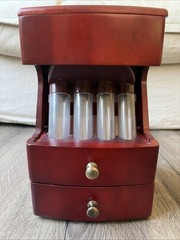 MAGNIF Deluxe Coin Sorter Wood CLASSIC CHERRY Box Lid Tubes Drawers TESTED