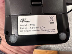 PAX S920, S920-0QW-R74-23LA POS Card Reader w/Power Cord, Instructions