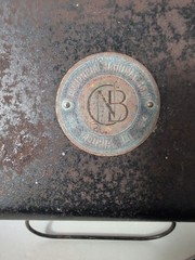Vintage Metal Bank Box Commercial National Bank Peoria Ilinois Deposit Box