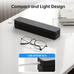 Idprt Portable Thermal Printer 300Dpi Inkless-Bluetooth Small Mobile Printers