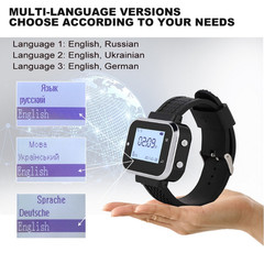 Wireless Restaurant Pager System 1 Display 10 Buttons 1 Watch Pager Nurse Call