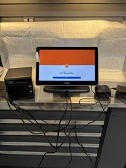Toast Flex TT200 POS System dual display Screen, Toast Tap, Printer and Cord
