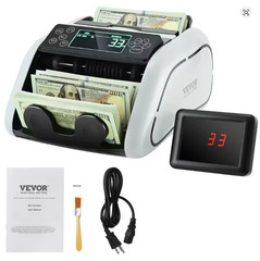 Money Counter Machine Bill Counter with UV MG IR DD Counterfeit Detection VEVOR