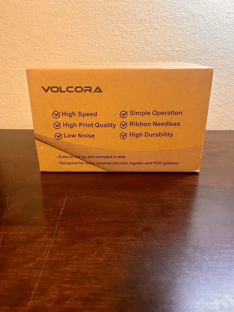 Volcora Thermal Receipt Printer, Standard USB/Ethernet- Model 500205 New In Box