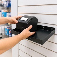 Wall or Edge Mount Shelf Thermal Printer Shelf with 4 Mounting Holes Per Side