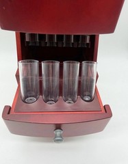 MAGNIF Deluxe Coin Sorter Wood CLASSIC CHERRY Box Lid Tubes Drawers