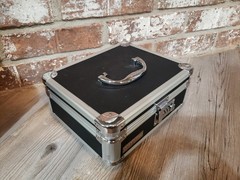 Set of 2 VAULTZ Metal Lock Boxes Security Storage Cases Silver, And Black