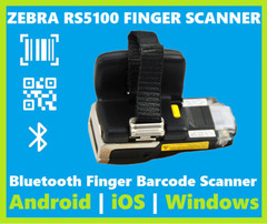 Zebra RS5100 Wireless Bluetooth Finger Barcode Scanner 2D/1D/QR Code, RS51B0!🔥⭐