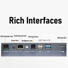 10+5 Touch Screen Cash Register All In One POS Terminal For Supermarket