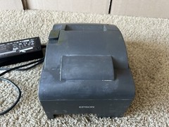 Epson M188B POS Receipt Printer W/ Adapter. TM-U220B . For Parts, Blinks Red