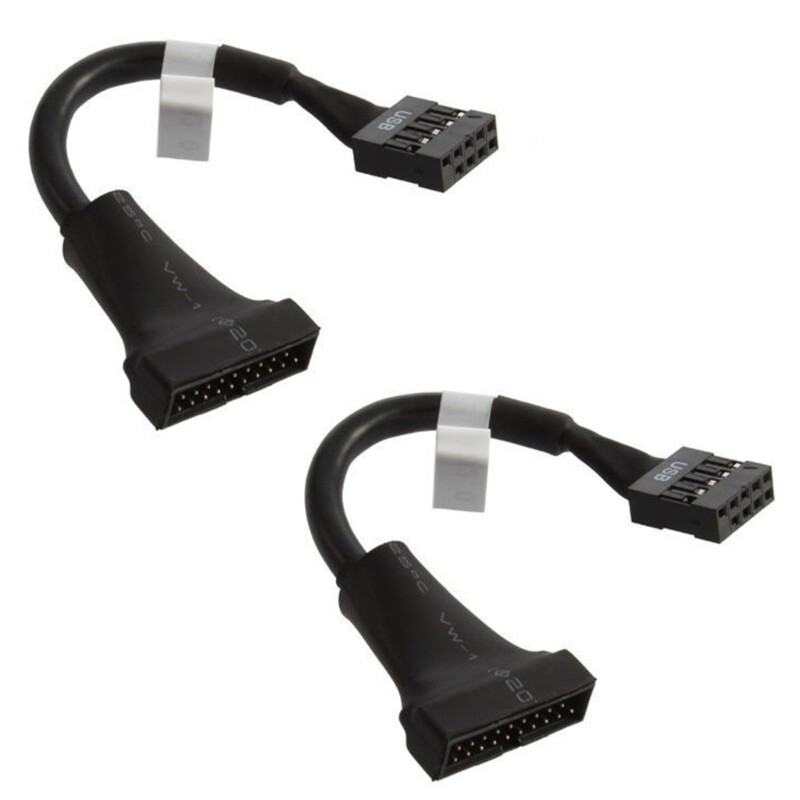 20Pin USB3.0 to 9Pin USB2.0 Internal Cable USB3.0 Header to USB2.0 Adapter Cable