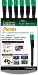 Dual Counterfeit Money Detector Pen, UV Light 6 Pack – Fake Money Bill Check…