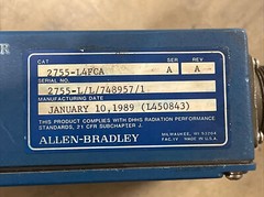 Refurbish Allen Bradley Lazer Scanner, CAT: 2755-L4FCA, Series: A, Rev A
