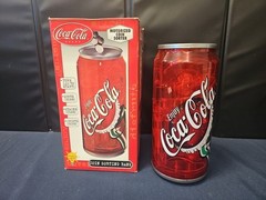 NEW Coca-Cola Motorized Coin Sorter Light Up Can Shaped W/ Box