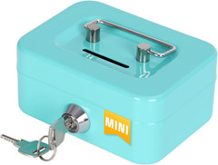 Cash Box with Lock Small Lock Box with Money Slot Mini Portable Safe Coin Box 4.