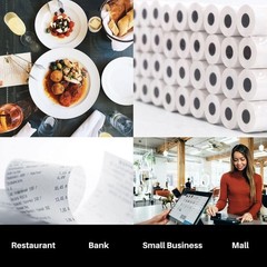 Durable 3 1/8” x 230’ Thermal Paper – 30 Rolls, Biodegradable & Glossy Finish