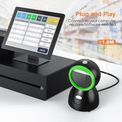 1D/2D/QR Desktop Barcode Scanner USB Hand-free 3Moudles Auto Code Reader POS PC