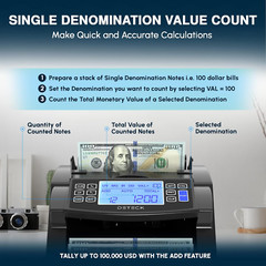 DT200 Cash Counter Machine – 4″ LCD, UV/MG/IR Detection, 1300 Bills/Min