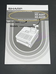 In SPANISH INSTRUCTION MANUAL * Sharp XE-A207 XE-A23S Cash Register NEW