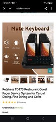 NEW! Retekess TD172 Queuing Restaurant Pager Calling System Guest 20 Buzzers