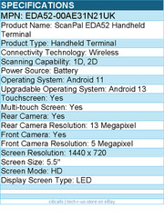 Honeywell EDA52-00AE31N21UK ScanPal EDA52 Handheld Terminal – 1D, 2D
