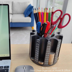 Coin Counter Change Sorter｜Pen & Pencil Holder as Desk Organizer｜Piggy Bank for
