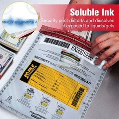MMF Industries Cash Transmittal Bags | 12W x 16H | Pack of 100 | Unique Alphanum
