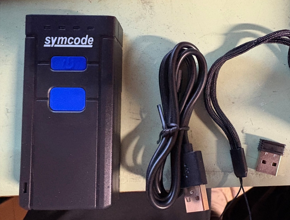 Symcode Portable Bluetooth Barcode Scanner (MJ-2877L) Wireless 2.4G USB